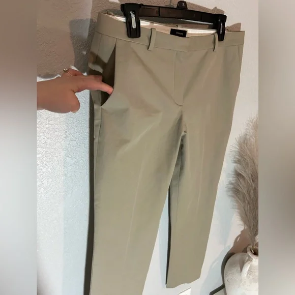 THEORY tailored trouser double stretch tan beige business dress pants  slacks 10 - Picture 3 of 10